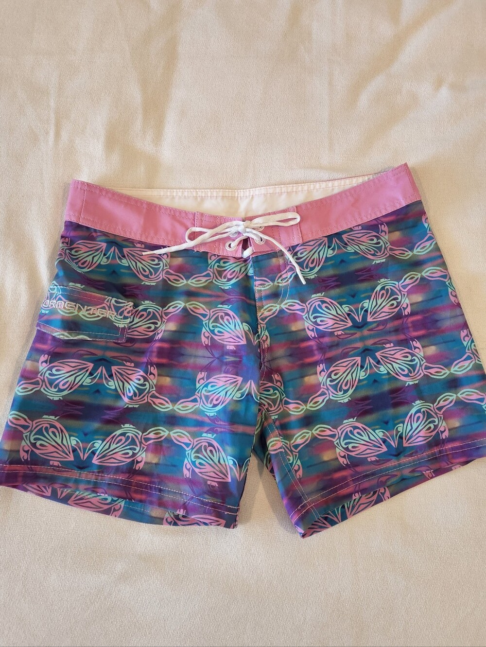 Tormenter Board Shorts Womens 6 Pink Drawstring Unlined Beach Swim Pool